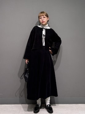 「HARUTA（ハルタ）の『別注』HARUTA×DOORS　キルトローファー（ローファー）」を使った、louisさん（レディース・153cm）の秋コーディネート
