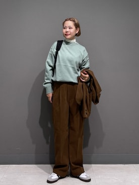 「URBAN RESEARCH DOORS（アーバンリサーチドアーズ）の『仁村紗和さん着用』『UR TECH 200日ニット』スウェットライクプルオーバー（ニット/セーター）」を使った、louisさん（レディース・153cm・30代）の秋コーディネート