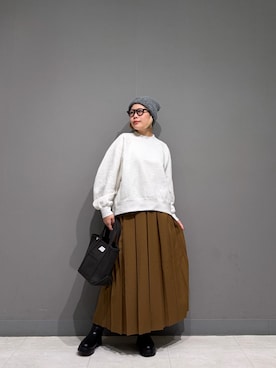 「FORK&SPOON（フォークアンドスプーン）のアイテム（トップス、グレー系）」を使った、louisさん（レディース・153cm）の秋コーディネート