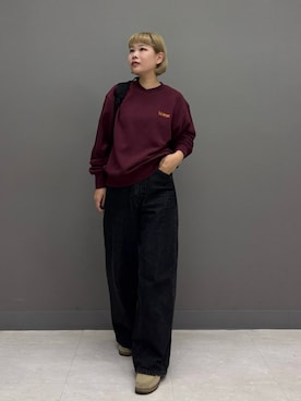 「Lee（リー）のアイテム（パンツ）」を使った、louisさん（レディース・153cm）の秋コーディネート