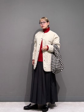 「アイテム（ローファー）」を使った、louisさん（レディース・153cm・30代）の冬コーディネート