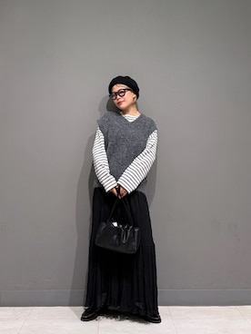 「FORK&SPOON（フォークアンドスプーン）のアイテム（Tシャツ/カットソー）」を使った、louisさん（レディース・153cm）の秋コーディネート