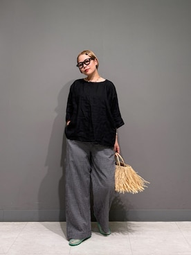 「クリアサンダル」｜louisさん（レディース・153cm）の夏コーディネート
