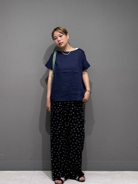 「アイテム（ネックレス、グリーン系）」を使った、louisさん（レディース・153cm）の夏コーディネート