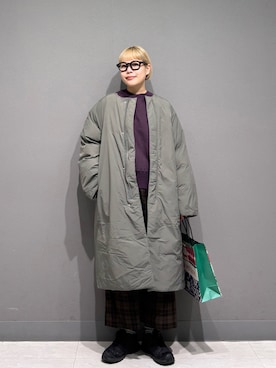 「アイテム（その他アウター）」を使った、louisさん（レディース・153cm）の冬コーディネート