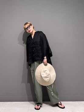 「リネン」｜louisさん（レディース・153cm）の春コーディネート