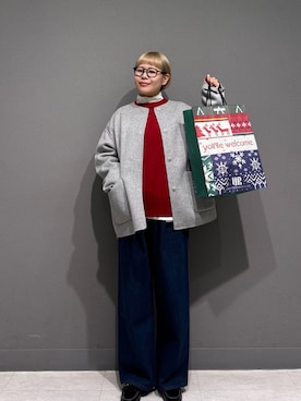 「アイテム（ニット/セーター）」を使った、louisさん（レディース・153cm）の秋コーディネート