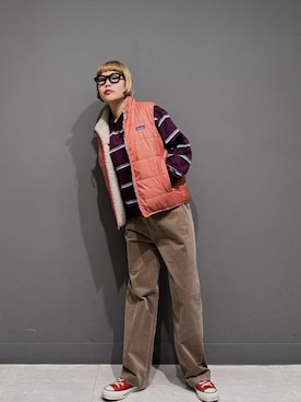 「アイテム（ベスト）」を使った、louisさん（レディース・153cm・30代）の秋コーディネート