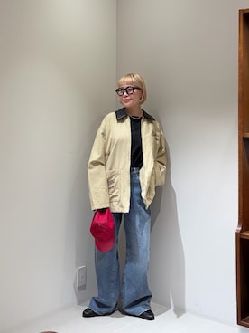 「URBAN RESEARCH（アーバンリサーチ）のアイテム（キャップ）」を使った、louisさん（レディース・153cm）の秋コーディネート