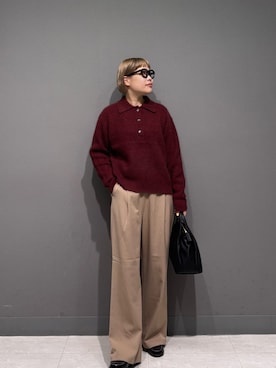 「HARUTA（ハルタ）の『別注』HARUTA×DOORS　キルトローファー（ローファー）」を使った、louisさん（レディース・153cm）の秋コーディネート