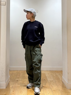 「スウェットコーデ」｜「アイテム（帽子）」を使った、louisさん（レディース・153cm）の秋コーディネート
