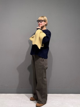 「アイテム（ストール/ショール）」を使った、louisさん（レディース・153cm）の冬コーディネート