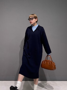 「HARUTA（ハルタ）の『別注』HARUTA×DOORS　キルトローファー（ローファー）」を使った、louisさん（レディース・153cm）の秋コーディネート