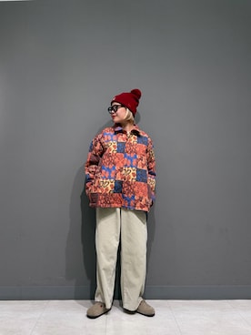「URBAN RESEARCH DOORS（アーバンリサーチドアーズ）のウォッシュドコーデュロイパンツ（その他パンツ、ホワイト系）」を使った、louisさん（レディース・153cm）の秋コーディネート