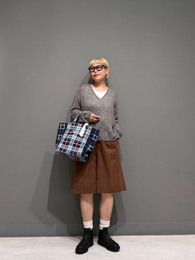 「アイテム（ニット/セーター）」を使った、louisさん（レディース・153cm・30代）の秋コーディネート