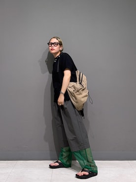 「EKAL（エカル）のアイテム」を使った、louisさん（レディース・153cm）の夏コーディネート