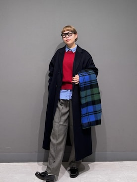 「HARUTA（ハルタ）の『別注』HARUTA×DOORS　キルトローファー（ローファー）」を使った、louisさん（レディース・153cm）の秋コーディネート