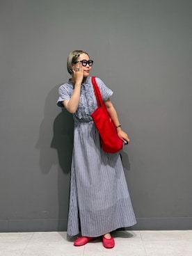 「フレアワンピース」｜louisさん（レディース・153cm）の夏コーディネート