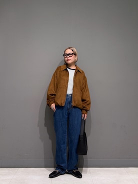 「アイテム（ブルゾン）」を使った、louisさん（レディース・153cm）の秋コーディネート