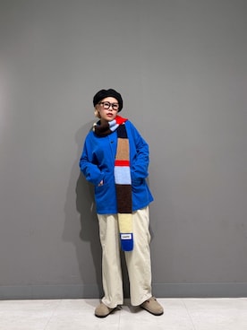 「URBAN RESEARCH DOORS（アーバンリサーチドアーズ）のSURPRISE　SCARF IRIS（マフラー、その他）」を使った、louisさん（レディース・153cm）の秋コーディネート