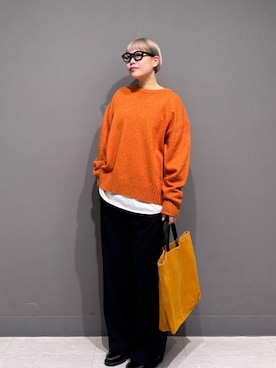 「アイテム（トートバッグ）」を使った、louisさん（レディース・153cm）の秋コーディネート