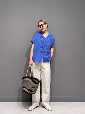 「URBAN RESEARCH Sonny Label（アーバンリサーチサニーレーベル）のアイテム（トップス）」を使った、louisさん（レディース・153cm）の春コーディネート