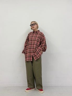 「Wide Dad（ワイドダッド）のアイテム」を使った、louisさん（レディース・153cm）の秋コーディネート