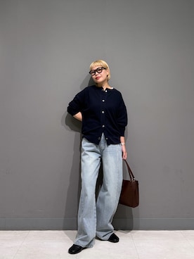 「アイテム（カーディガン/ボレロ）」を使った、louisさん（レディース・153cm）の秋コーディネート