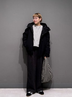 「アイテム（ダウンジャケット/コート）」を使った、louisさん（レディース・153cm）の秋コーディネート