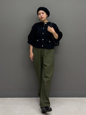 「HARUTA（ハルタ）の『別注』HARUTA×DOORS　キルトローファー（ローファー）」を使った、louisさん（レディース・153cm）の秋コーディネート