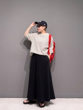 「FORK&SPOON（フォークアンドスプーン）のFORK&SPOON　フライスタンクトップ（タンクトップ）」を使った、louisさん（レディース・153cm）の春コーディネート