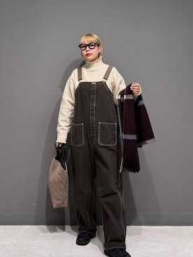 「アイテム（トートバッグ）」を使った、louisさん（レディース・153cm・30代）の冬コーディネート