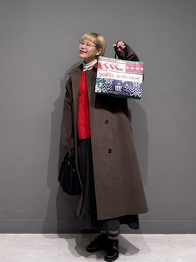 「アイテム（ローファー）」を使った、louisさん（レディース・153cm・30代）の冬コーディネート