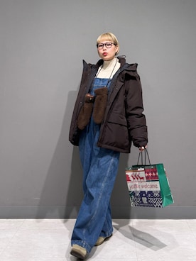 「アイテム（ダウンジャケット/コート）」を使った、louisさん（レディース・153cm・30代）の冬コーディネート