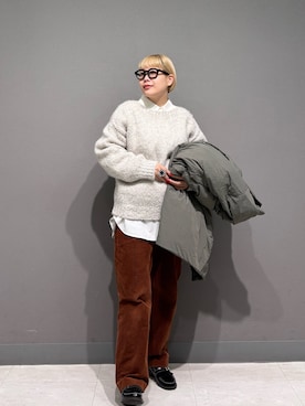 「アイテム（ローファー）」を使った、louisさん（レディース・153cm・30代）の冬コーディネート