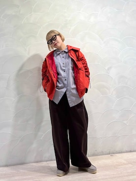 「URBAN RESEARCH（アーバンリサーチ）のCAPE HORN　MONTT（ブルゾン、レッド系）」を使った、louisさん（レディース・153cm）の春コーディネート