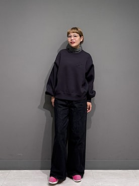 「URBAN RESEARCH（アーバンリサーチ）のアイテム（デニムパンツ）」を使った、louisさん（レディース・153cm）の秋コーディネート