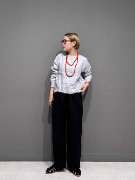 「リネン」｜louisさん（レディース・153cm）の春コーディネート