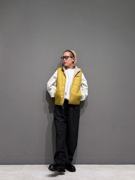 「FORK&SPOON（フォークアンドスプーン）のFORK&SPOON　ブラッシュドパンツ（その他パンツ、ブラック系）」を使った、louisさん（レディース・153cm）の秋コーディネート