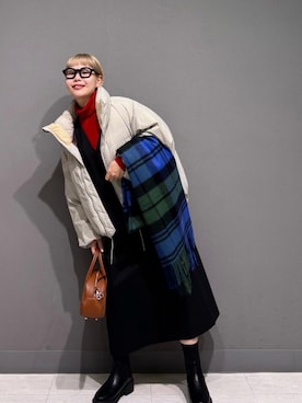 「アイテム（ダウンジャケット/コート）」を使った、louisさん（レディース・153cm）の秋コーディネート