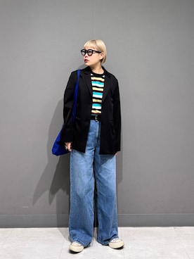 「SMELLY（スメリー）のアイテム」を使った、louisさん（レディース・153cm）の春コーディネート