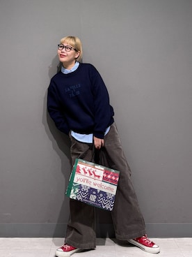 「アイテム（シャツ/ブラウス）」を使った、louisさん（レディース・153cm・30代）の冬コーディネート