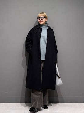 「アイテム（その他アウター、グレー系）」を使った、louisさん（レディース・153cm）の秋コーディネート