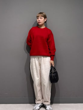 「アイテム（ボストンバッグ）」を使った、louisさん（レディース・153cm）の秋コーディネート