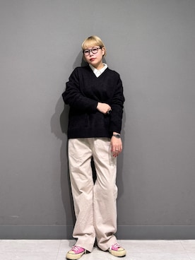 「アイテム（シャツ/ブラウス）」を使った、louisさん（レディース・153cm・30代）の冬コーディネート