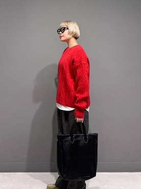 「アイテム（トートバッグ）」を使った、louisさん（レディース・153cm・30代）の秋コーディネート
