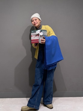 「アイテム（ストール/ショール）」を使った、louisさん（レディース・153cm・30代）の冬コーディネート