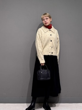 「アイテム（ボストンバッグ）」を使った、louisさん（レディース・153cm）の秋コーディネート