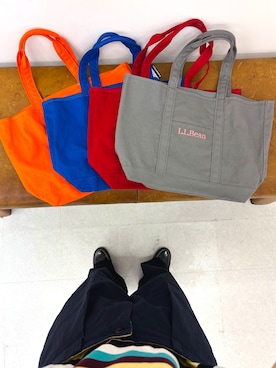 「URBAN RESEARCH DOORS（アーバンリサーチドアーズ）の『別注』L.L.Bean×DOORS　GROCERY TOTE（トートバッグ、レッド系）」を使った、louisさん（レディース・153cm）の春コーディネート