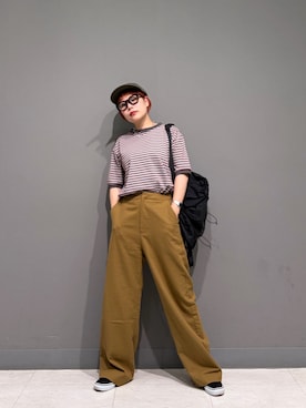 「FORK&SPOON（フォークアンドスプーン）のアイテム」を使った、louisさん（レディース・153cm）の夏コーディネート